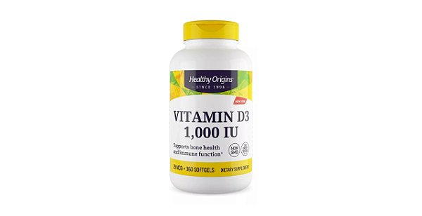 Vitamina D3 1.000 IU Healthy Origins 360 Softgels