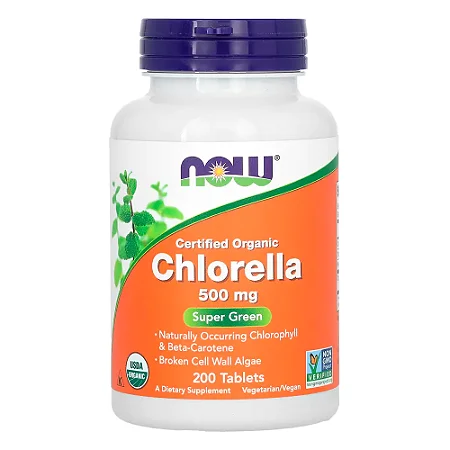Chlorella 500mg 200 tablets Now