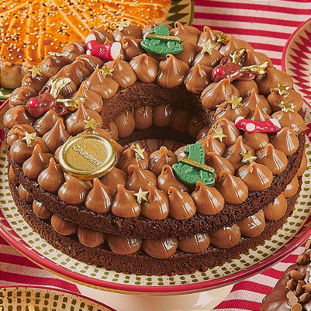 Torta de Natal Guirlanda de Brownie