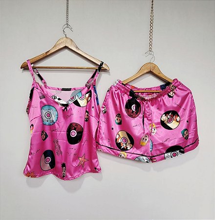 Baby doll BSB Pink - pijama cetim