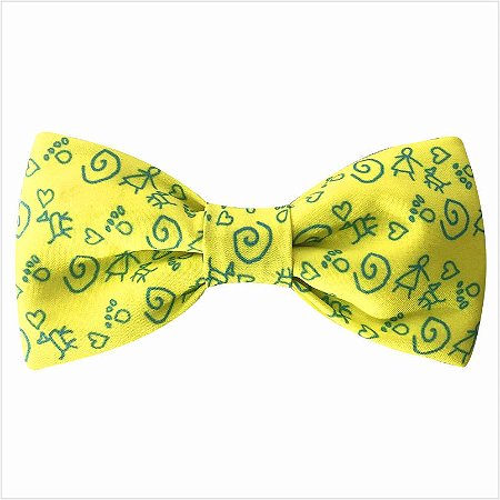 Gravata Borboleta Kids Arts Amarela
