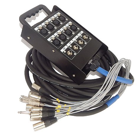 Multicabo 12 vias 8 XLR e 4 P10