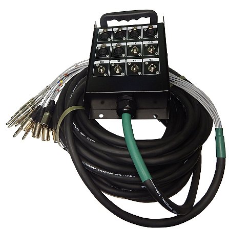 Multicabo 12 vias 6 XLR e 6 P10