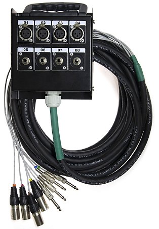 Multicabo 8 Vias 10 Metros  4 XLR / 4  P10
