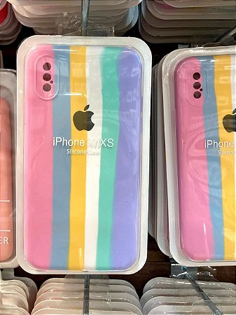 Capinha Case Silicone Orgulho Arco Iris iPhone XR Lançamento - Arrudaeletros