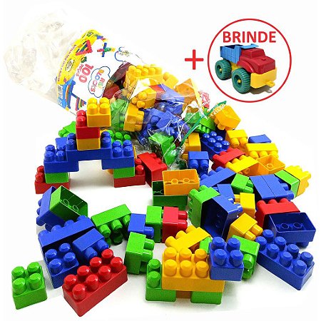 Brinquedo Blocos De Montar Infantil Educativo 500 Peças