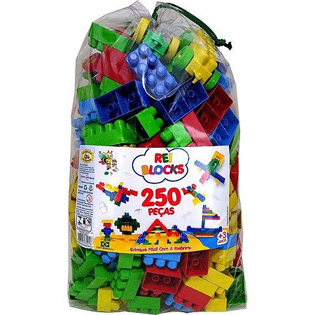 Balde De Blocos Para Montar Com 50 Peças Infantil - Compre Agora