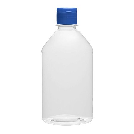 FRASCO CILÍNDRICO - 500 ML- C/ TAMPA FLIP TOP