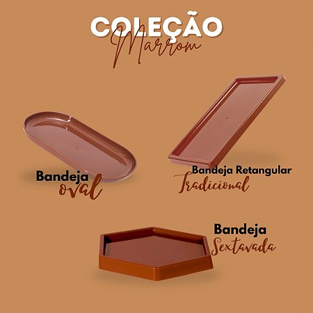 Kit Bandejas - Tradicional - Oval - Sextavada Cores Novas Lançamento