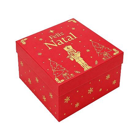 CAIXA PRESENTE 18X18CM NATALINA