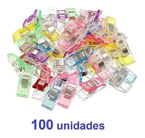 Kit com 100 prendedores pequenos patchwork costura