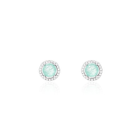Brinco Ponto Paraiba Cravejado