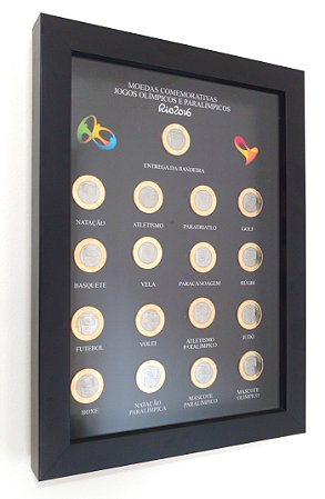 Quadro Moedas Olímpicas 2016 Magnético