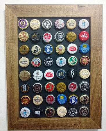 Quadro Magnético para Tampinhas De Cerveja - 48 espaços