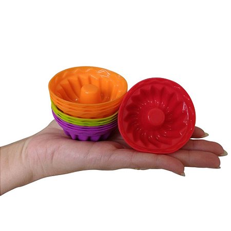 Forma De Mini Bolo Torta E Pudim Silicone Confeitaria Casa