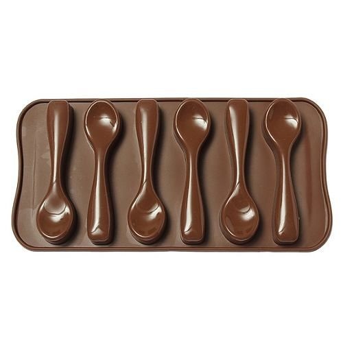 Forma Gelo Chocolate Silicone Colher