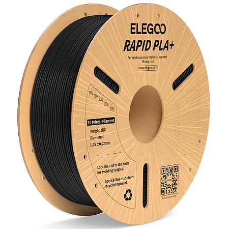 Filamento Rapid PLA+ Elegoo - Preto - 1kg
