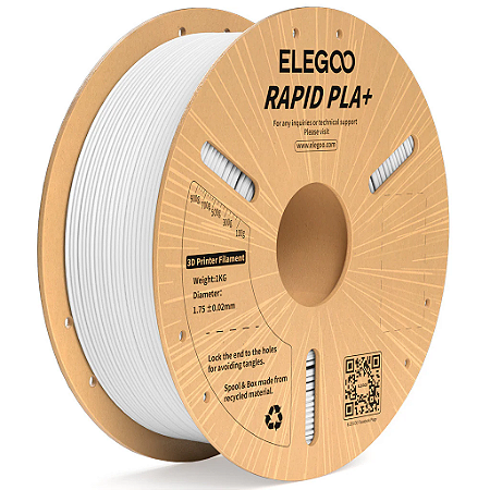 Filamento Rapid PLA+ Elegoo - Branco - 1kg