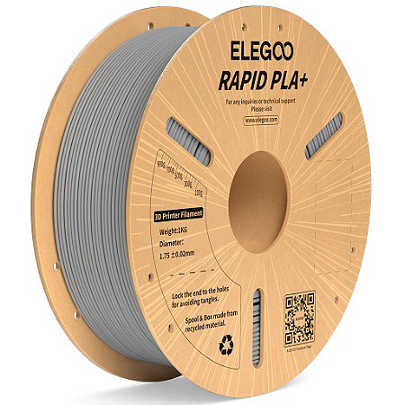 Filamento Rapid PLA+ Elegoo - Cinza - 1kg