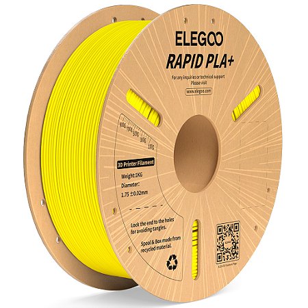 Filamento Rapid PLA+ Elegoo - Amarelo - 1kg
