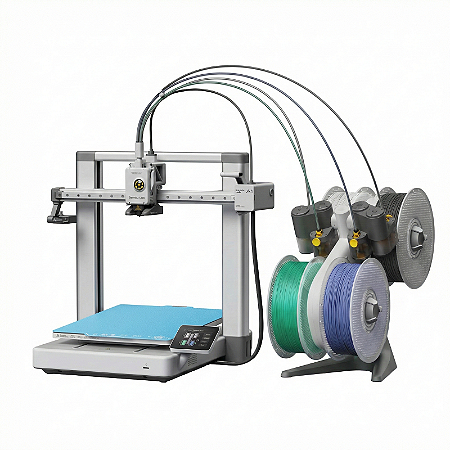 Kit Impressora 3D Bambu Lab A1 Combo + Mesa BIQU Cryogrip Frostbite - Multicolorido