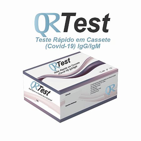 PRÉ-VENDA 25 Unidades Teste Rápido para Coronavírus - QR Teste - Teste Rápido em Cassete (Covid-19) IgG/IgM