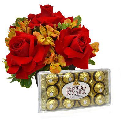 Mix de Flores C/ Chocolate Ferrero Rocher