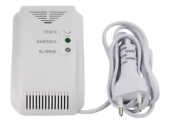 Detector de vazamento gas natural GLP cozinha botijao queimador aberto