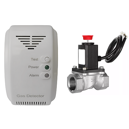 Detector Vazamento Gás Válvula Corte Bloqueio Motorhome Trailer Barco 12 Volts