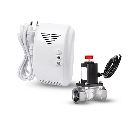 Detector Vazamento Gas com Valvula Corte Bloqueio