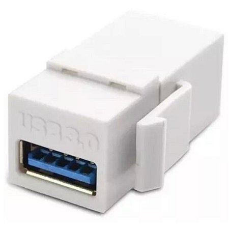Keystone USB 3.0 de dados Caixa Embutir Mesa Espelho Painel Movel Branco