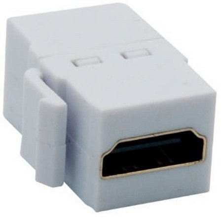 Keystone HDMI 4K Caixa Embutir Mesa Espelho Painel Movel Branco