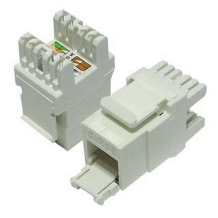 Keystone RJ45 Caixa Embutir Mesa Espelho Painel Movel Categoria 6 Branco