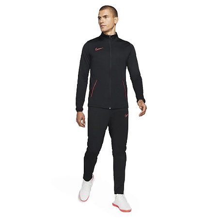 Agasalho Nike Dri-Fit Preto com Laranja