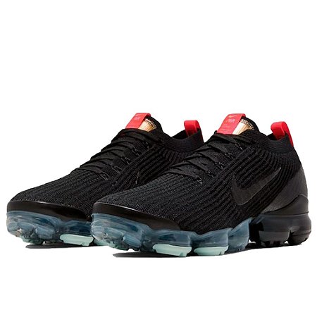 Tênis Nike Vapormax Flyknit 3 Black Red