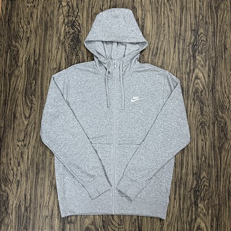 Jaqueta Nike Club Hoodie Masculina Cinza