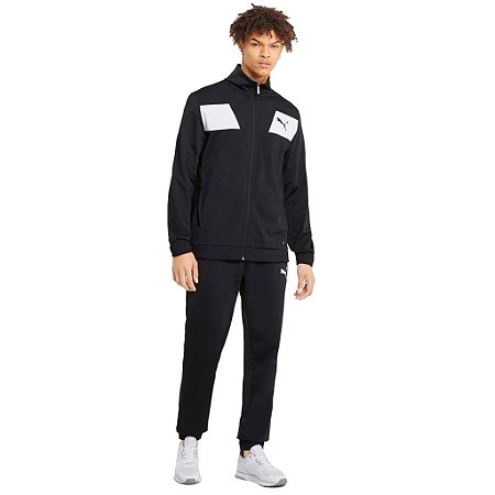 Agasalho Puma Tracksuit Preto com Branco
