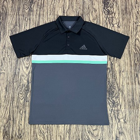 Polo Adidas Club Preto/Cinza