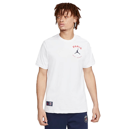 Camiseta Nike Jordan x Paris Saint-Germain Branca