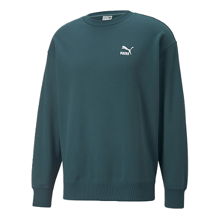 Moletom Puma Classic Relaxed Crew Verde Top Store