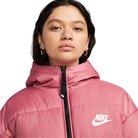 Vento Feminina Nike Jaqueta Nike Rosa E Branco Jaqueta Corta Vento