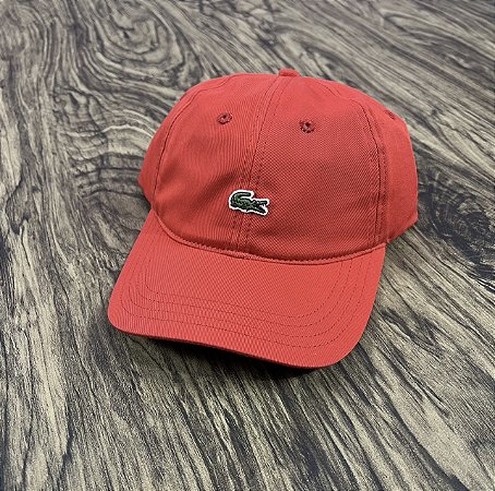 Boné Lacoste Mini Croco Vermelho