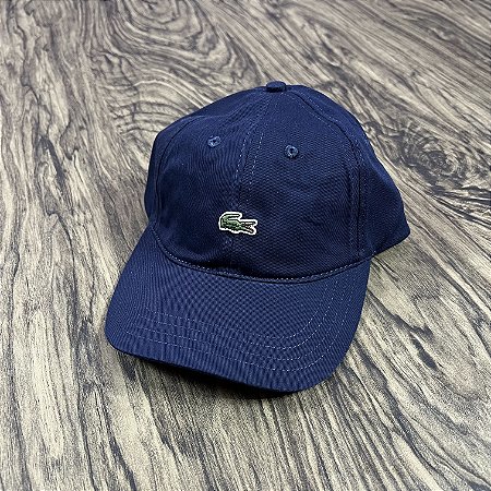 Boné Lacoste Mini Croco Azul Marinho