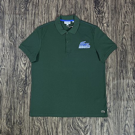 Polo Lacoste Regular Fit Piqué Verde
