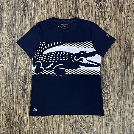 Camiseta Lacoste x Novak Djokovic Azul Marinho