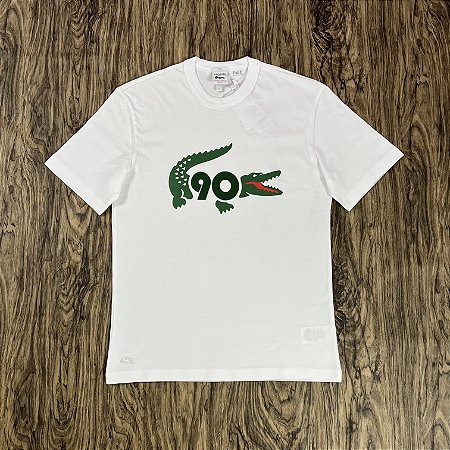 Camiseta Lacoste Aniversario 90 Anos TH2362 Branca