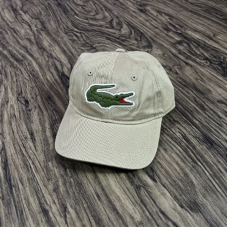 Boné Lacoste Big Croc Bege