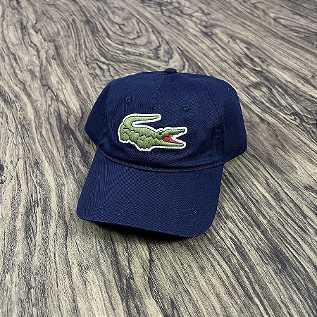 Boné Lacoste Big Croc Azul Marinho
