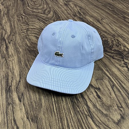 Boné Lacoste Mini Croco Azul Bebê