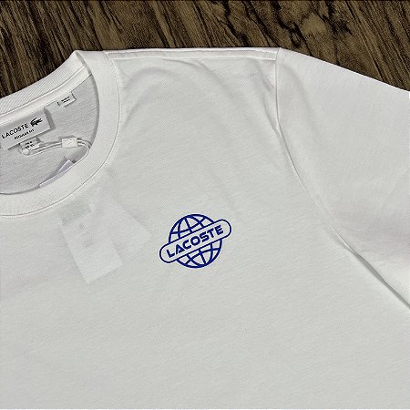 Camiseta Lacoste Worldwide TH4709 Branca - Top Store